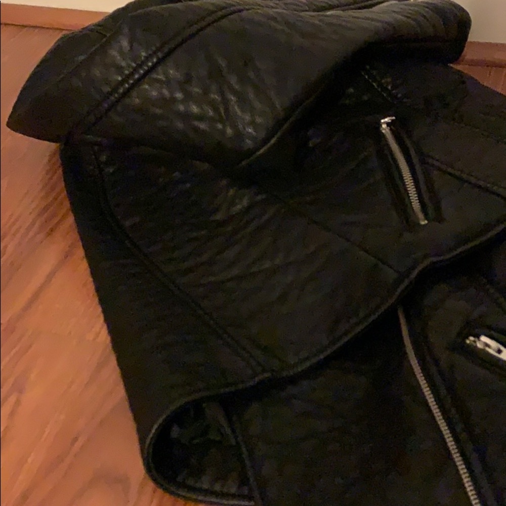 Vegan Leather Biker Jacket - Picture 11 of 11